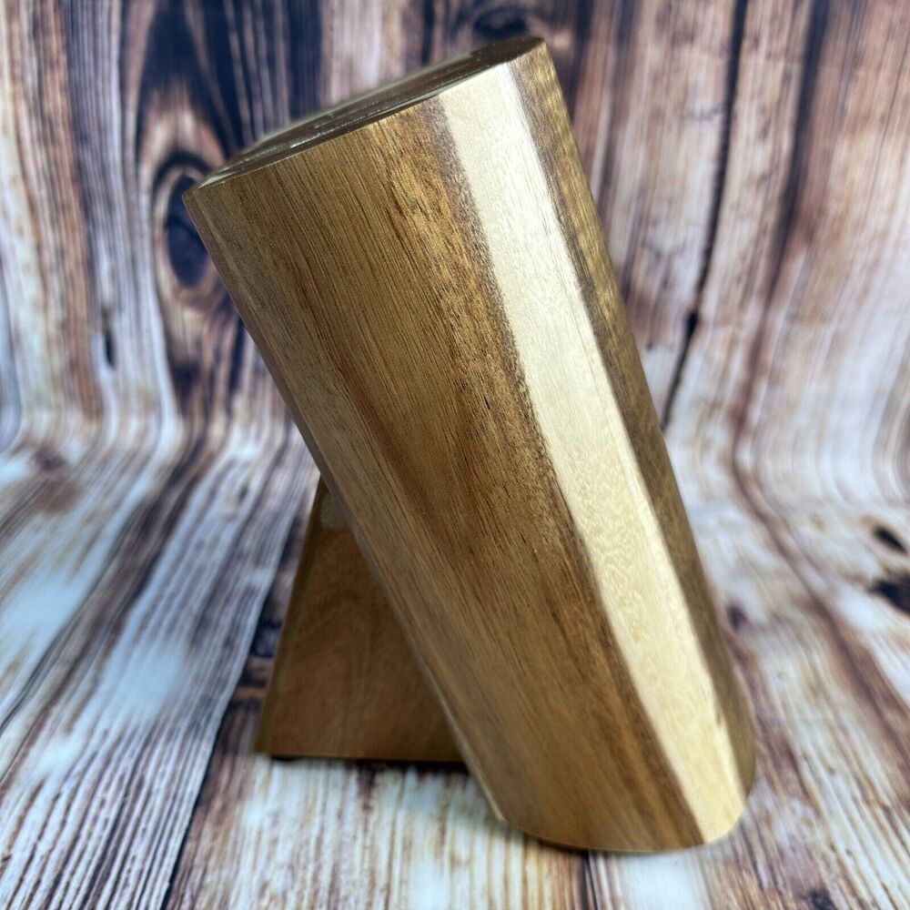 Mac Tools Knives Brown Wood Block ONLY 7 Slot Knife Holder Kitchen Storage - Picture 5 of 10